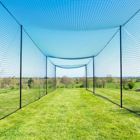 35 Ft Ultimate Baseball Batting Cage With Net And Poles Package, Heavy Duty #42 Net, durable backyard practice cage setup