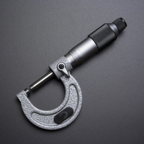 Shop-Grade Outside Micrometer 0-1 In with Carbide Tip, 0.0001 In Graduations, Durable Tool for Precision Measuring