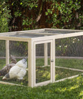 Fontana Jumbo Chicken Pen EcoFlex Outdoor Enclosure With Stainless Steel Wire Predator Resistant Lock on grass