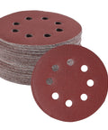 Five Inch 8 Hole Sanding Discs Set, 30 Pack with Assorted Grits 40 80 120 220 320 600, round sandpaper discs stack