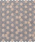 Cookies Cream Penny Round Porcelain Mosaic Tile For Floors And Walls, 11.88 X 12.63 Inch, mesh mounted with glazed texture.