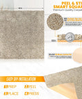 Peel And Stick Carpet Tiles With Built In Memory Foam Cushion For Ultra Comfort Easy DIY Install Soft Residential Carpet with 18x18 size