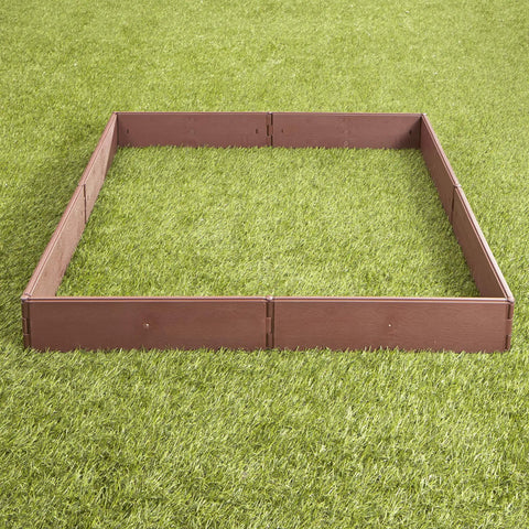 All Weather Raised Garden Bed Kit With 8 Adjustable Panels For Easy Backyard Planting on grass, durable planter box setup.