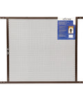 Brown Screen And Storm Door Grille for 24 by 34 Inch Doors, durable barrier for pets and kids, pet friendly, quick cut to fit, easy install.
