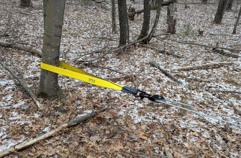 3 Inch Wide 8 Foot Tree Saver Strap With Loops Heavy Duty Winch And Recovery Tow Strap 30000 Lbs MBS around tree