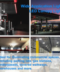 Super Bright 50W LED Canopy Light 6000 Lumens 100 to 277V AC ETL Listed IP65 Waterproof 5000K outdoor use gas stations warehouses