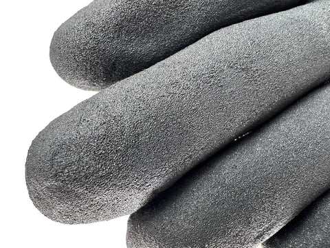 Close-up of foam nitrile palm on Hyflex 11-531 Cut Resistant Nylon Spandex Gloves With Grippy Foam Nitrile Palm For Fabrication And Automotive Work