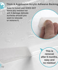 Clear Non Slip Tape 1 Inch By 30 Feet Traction Grip For Tubs Boats And Stairs, showing adhesive backing being peeled off easily.