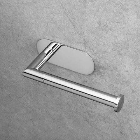 Self Adhesive Toilet Paper Holder Chrome Finish Stainless Steel SUS 304 No Drilling Bathroom Mount Easy Stick On