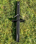Galvanized steel upright pole for 35 Ft Ultimate Baseball Batting Cage With Net And Poles Package on grass