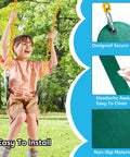 Child on 2 Pack Green Swing Seats Heavy Duty With 66 Inch Chains And Snap Hooks For Kids Outdoor Swing Set Replacement