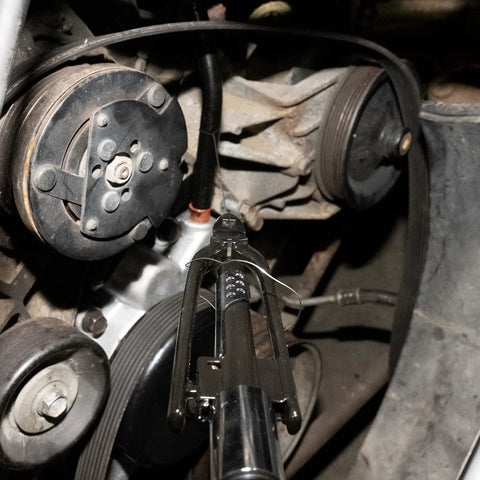 Heavy Duty Safety Wire Pliers With Reversible Twist Action for Cars Machinery and Aircraft, gripping wire in engine setup