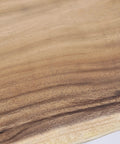 Close-up of Solid Natural Wood Square Coffee Side Table With Black Hairpin Legs For Living Room Or Bedroom handcrafted wood grain detail.