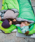 Campers sleeping on Z Lite Original Camping And Backpacking Sleeping Pad Lightweight Closed Cell Foam Ground Pad With Accordion Fold For Easy Packing Durable Compact Go To Outdoor Adventures Sleep Surface