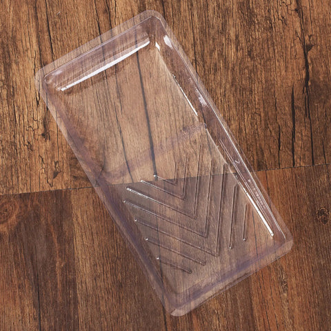 4 Inch Clear Disposable Paint Tray Liners, 12 Pack, Leak Resistant Plastic Liners For Quick Cleanups While Painting Walls, Trim, And Cabinets Ideal For Small Projects And DIY Home Makeovers No Mess