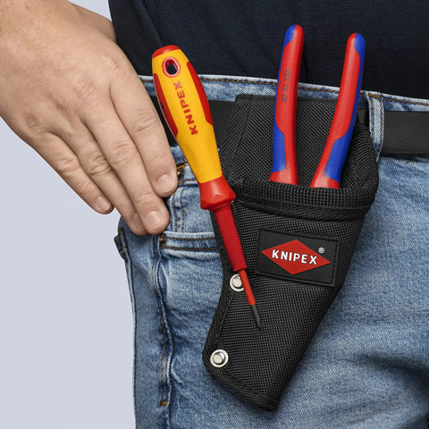 Multi Purpose Tool Belt Pouch With Belt Loop And Pen Compartment, Durable Polyester Carry Case For Angled Electricians Shears 95 05 20, Empty