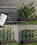 Outdoor Wire Trellis Kit For Climbing Plants, 20 Piece Wall Trellis System With 5/64 Inch Stainless Steel Cable, diamond and grid designs