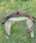 All Leather Driving Harness For Horse Drawn Carriage Brown Premium Quality Adjustable Fit For Pony To Small Horse 12 To 14 Hands
