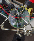 Adjustable Soldering Helping Hand With Pro Grade Magnifying Glass Third Hand Solder Aid Wire Station Stand With Dual Alligator Clips And Heavy Base Beading And Jewelry Making Tools Solder Holder For Precision Work magnifying circuit board