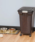 WeatherPro Airtight Pet Food Storage Container With Wheels Holds Up To 40 Lbs Of Dry Food Keeps Fresh Longer Translucent Body
