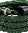 Coiled suction hose 27/32 inch by 3.5 meter AS CTR for dust collection and power tool applications with smooth outer skin and snag-resistant design