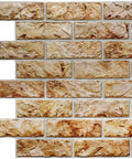 Copper Brown Faux Brick PVC 3D Wall Panels Pack Of 10 For Quick Accent Wall Makeover DIY Friendly Realistic Brick Texture
