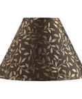 Patterned lampshade with leaf design, not Off White Faux Linen Empire Lamp Shade With Brass Spider Fitter, 7 Inch Top