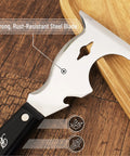 10 In 1 Painters Tool Scraper Knife For Paint Removal Putty Spackle Woodworking With Rust Resistant Blade And Wood Grip displayed on wood