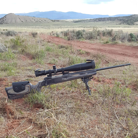 Bear Paw Right Adjustable Cheek Riser For Rifles With Kydex Cheek Rest 0.125 Inch To 1.5 Inch Height on rifle in field