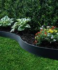 Killer 4 Inch No Dig Landscape Edging Kit With 75 Foot Black Plastic Edging Coil and 64 Spiral Anchoring Spikes in garden