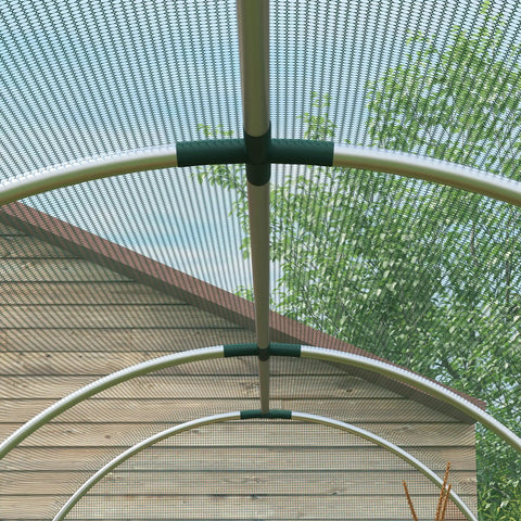 4 Ft By 12 Ft Crop Cage Garden Plant Protection Tent With Walk In Zippered Door Pro Grade Galvanized Steel Frame Fruit And Veg Netting Cover For Garden Yard And Lawn Bird Proof Pest Protection Lets Rain And Sun In
