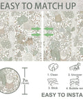 Kid Friendly Peel And Stick Wallpaper With Boho Woodland Forest Vibe For Cabinets And Nursery Walls Removable Self Adhesive Decor For Bedroom Cute Animal Theme 393 Inches Long By Seventeen Point Three Inches Wide installation guide with animal theme close-up
