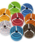 Assorted colors of Beefy Double Braided Arborist Rope 1/2 Inch By 125 Feet No Stretch Static Rope With 7200 Lb Working Load