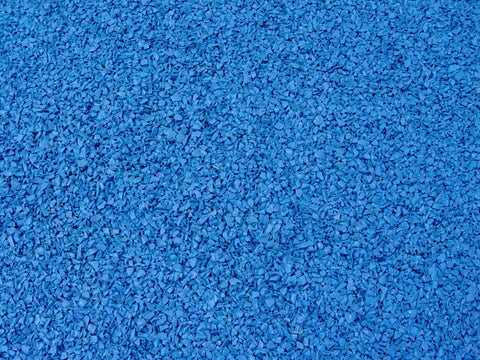 Close-up of blue rubber surface of Heavy Duty All Metal Rubber Surface Dog Agility A Frame 9 Feet Long 42 Inches Wide Blue Surface With Yellow