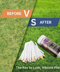 Before and after lawn using Soil pH And Nitrogen Test Kit 2 In 1 With Test Tubes 100 Count For Garden Lawn Grass Flower Vegetable Compost Nutrients