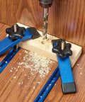 Aluminum 24 Inch T Track With Wood Screws Double Cut Profile Universal With Predrilled Mounting Holes Frosted Surface Anodized Blue 2 Pack
