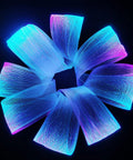 LED Fiber Optic Mesh Light Kit With Remote, 6 RGB Lights On 6 Meter Netting, Color Changing Effects, glowing blue and pink hues