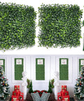 Ultra Dense Faux Boxwood Wall Panels 10-Inch By 10-Inch Set Of 10 Real Privacy For Outdoor Fences UV Resistant Greenery Backdrop