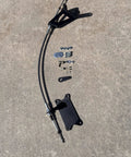 Transfer Case Cable Shifter Kit For 231 Fits Wrangler TJ LJ 1997 2006 Easy Install with components laid out on concrete surface