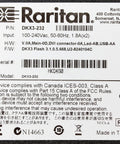 Pro Level 32 Port KVM Over IP Switch With Dual Power And Virtual Media serial information label and specifications.
