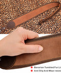Rifle Sling With Two Point Eight Inch Wide Double Layer Crazy Horse Leather Ammo Holder Adjustable Replacement Gun Strap with hand grip
