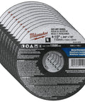 Ten Pack Ultra Thin 045 Inch Metal And Stainless Steel Cutting Wheels For Grinders Four And A Half Inch Flat Cut Off Wheels