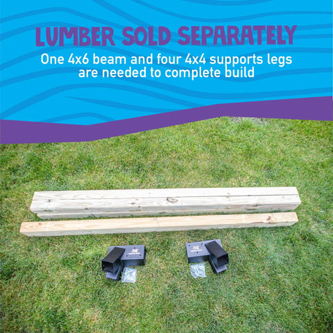 Heavy Duty DIY Wooden Swing Set Kits With Metal Brackets And Hardware For Safe Easy Playset Installation In Your Backyard Built For Years Of Outdoor Family Fun And Durable Everyday Playtime