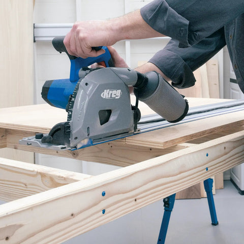 Plunge Cut Track Saw With 62 Inch Guide Track And Parallel Guides 12 Amp Corded Power Pro Grade Precision For Wide Cuts In Plywood