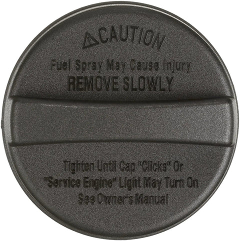Top view of an OE Style Fuel Tank Cap Replacement For Cars And Trucks, Durable Gas Cap, 2.78 Inch Shell, standard fit, black.