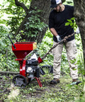 Heavy Duty 301cc Chipper Shredder With 4 Cycle Viper Engine, Dock And Lock Debris Bag, 3 Inch Max Wood Diameter in use