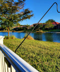 32 Inch One Piece Pole Extension Kit With Movable Hook For Hanging Bird Feeders, Flower Baskets, Chimes And More Away From Deck Railings