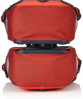 Trail Ready Rear Rack Pannier Duo Set 20 Liter Waterproof Roll Top Cordura With Reflective Trim In Signal Red And Dark Chili
