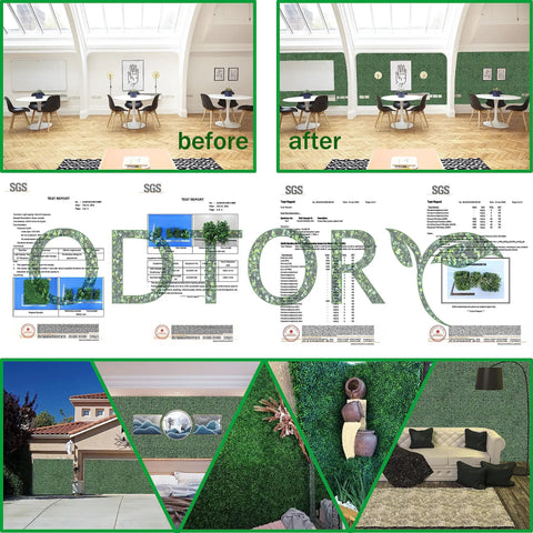 Faux Ivy Privacy Fence Panel 40 by 120 Inches 33.5 Sq Ft Coverage UV Resistant Boxwood Backdrop for Indoor or Outdoor Walls installation