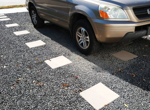 Permeable Paver Grid System For Driveways And Patios, DIY Friendly Deco Pavers For Walkways And Backyard Paths, 1.8 Inch Thick, Pack Of 10 Covering 40 Sq Ft, Keeps Gravel In Place, Made In USA From Recycled HDPE, installed driveway with gravel.